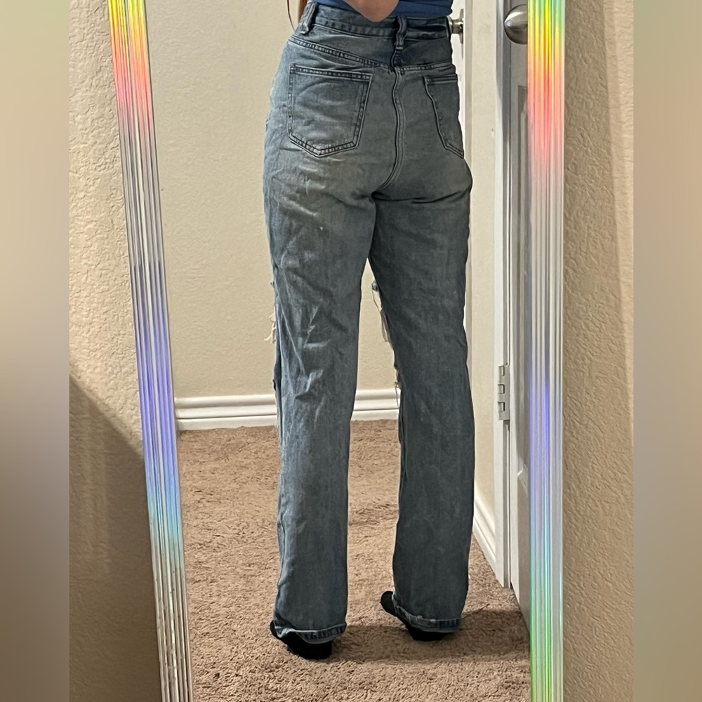 High Rise Ripped Jeans Size Small - Picture 2 of 5